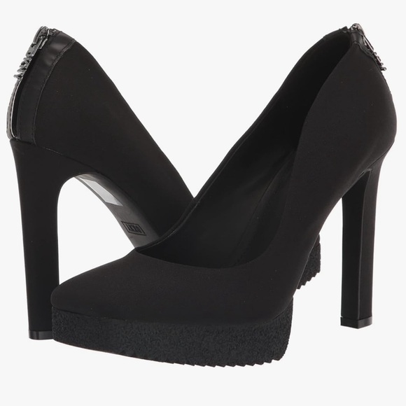 DKNY Zayn Platform Square Toe Pumps Heels Black Women’s Size 6 - Picture 1 of 12